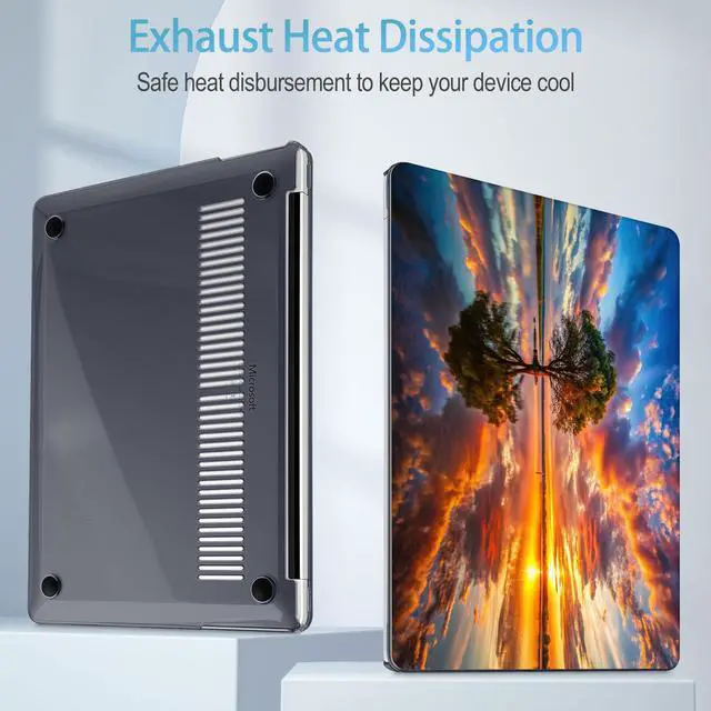 Alt view image 4 of 5 - ICEKEE Case for 13.8 inch Microsoft Surface Laptop 2024 Windows 11 AI PC Surface Laptop 7 Cover Fits Model 2036, Keyboard Cover +Screen Protector +Dust Plugs, Tree Landscape