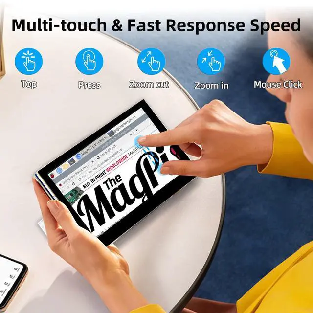 Alt view image 5 of 5 - iPistBit 4.3 Inch Raspberry Pi Screen, 800x480 Pixel Capacitive Touchscreen, MIPI DSI LCD Display for Raspberry Pi, Driver-Free