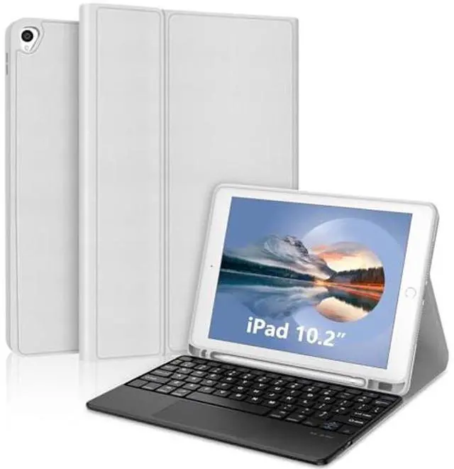 Main image of for iPad 9th Generation Case with Keyboard 10.2 Inch - Multi-touch Trackpad, Wireless Bluetooth Detachable Keyboard case for iPad 8th Gen/7th Gen/iPad Pro 10.5"/iPad Air 3rd Gen, Grey Non-backlit