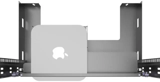 Alt view image 5 of 5 - JINGCHENGMEI 1U Mini Rack Mount for Apple Mac mini, 19-inch Hinged Server Rack Shelf for All Mac mini M2 and M1 Models