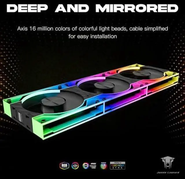 Alt view image 2 of 5 - ICOLER PC Fan JM-V3 120 Infinity Mirror Module Daisy-Chain 120mm ARGB PWM Fan Triple Pack Suitable for Computer Case & 360mm AIO Cooler