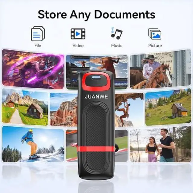 Alt view image 5 of 5 - JUANWE 64 GB Flash Drive 5 Pack Thumb Drives 64GB USB 2.0 Memory Stick USB Drive 64GB USB Key Zip Drive Bulk with LED Indicator for Data Storage (64GB 5Pack)