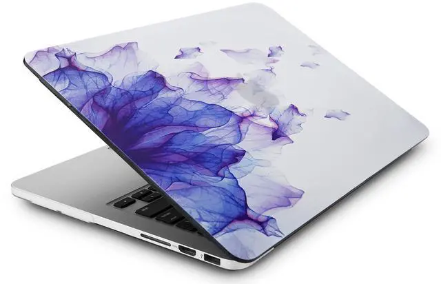 Alt view image 3 of 5 - KECC Compatible with MacBook Air 13 inch Case 2022-2018 A2337 M1 A2179 A1932 Retina Touch ID Plastic Hard Shell Keyboard Cover Sleeve Screen Protector (Purple Flower)