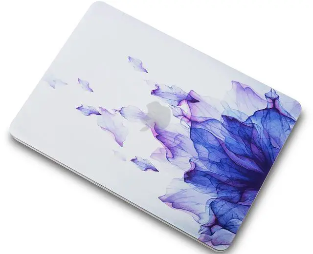 Alt view image 5 of 5 - KECC Compatible with MacBook Air 13 inch Case 2022-2018 A2337 M1 A2179 A1932 Retina Touch ID Plastic Hard Shell Keyboard Cover Sleeve Screen Protector (Purple Flower)
