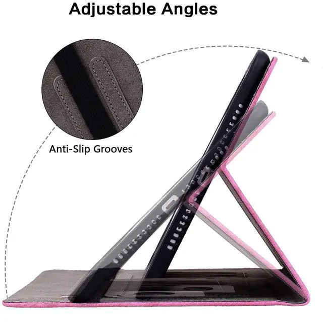 Alt view image 4 of 5 - KEFBWAO Case for  Kindle Fire Max 11 (13th Generation, 2023 Release), Multi-Angle Flip PU Leather Cover with Stylus Holder for Fire Max 11 Tablet Case, Rose