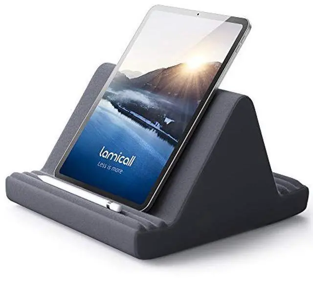 Main image of Lamicall Tablet Pillow Stand, Pillow Soft Pad for Lap - Tablet Holder Dock for Bed with 6 Viewing Angles, for 4-13" Tablets, Like iPad Pro 11, 13, Air, Mini, Kindle, Galaxy Tab, E-Reader, Dark Gray