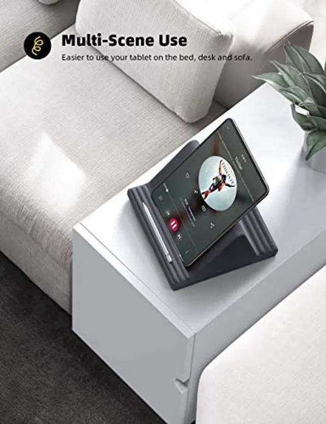 Alt view image 4 of 5 - Lamicall Tablet Pillow Stand, Pillow Soft Pad for Lap - Tablet Holder Dock for Bed with 6 Viewing Angles, for 4-13" Tablets, Like iPad Pro 11, 13, Air, Mini, Kindle, Galaxy Tab, E-Reader, Dark Gray