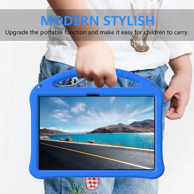 Alt view image 4 of 5 - Kwamaz for Onn 12.1 inch Tablet Pro Case 2024 (Model: 100146663), EVA Shockproof Cover for Walmart Onn Surf 12.1'' Tablet Case, with Strap Handle, Blue