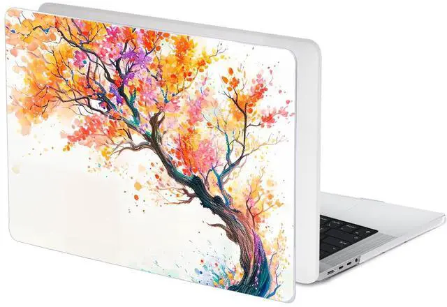 Alt view image 4 of 5 - LCMOCICO Compatible with MacBook Pro 14 inch Case M4 2024 2023 2022 2021 Release A3112 A3185 A3401 M3 A2918 A2992 M2 A2779 M1 A2442 Pro/Max Chip, Pattern Plastic Hard Shell Cover, Phoenix Tree Flowers