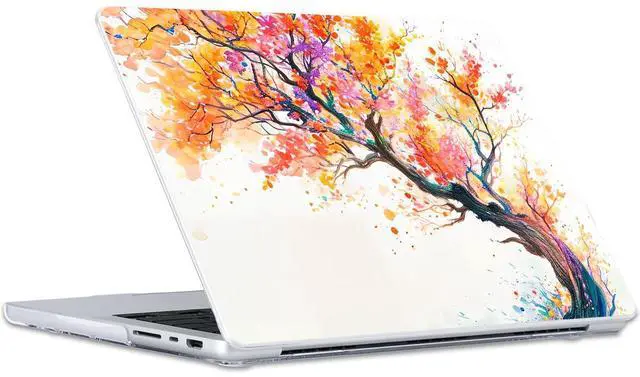 Alt view image 5 of 5 - LCMOCICO Compatible with MacBook Pro 14 inch Case M4 2024 2023 2022 2021 Release A3112 A3185 A3401 M3 A2918 A2992 M2 A2779 M1 A2442 Pro/Max Chip, Pattern Plastic Hard Shell Cover, Phoenix Tree Flowers