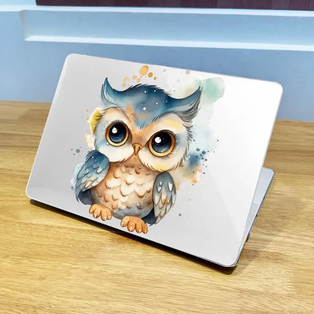 Alt view image 3 of 5 - Lepeoac for MacBook Pro 16 inch Case 2019 2020 Release Model A2141, Plastic Hard Shell Cover with Keyboard Cover for MacBook Pro 16 inch with Touch Bar & Touch ID - Cute owl