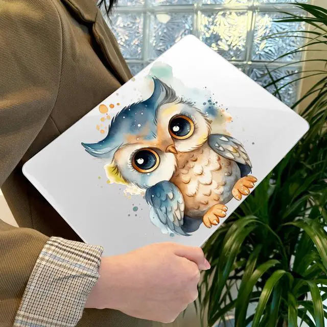 Alt view image 4 of 5 - Lepeoac for MacBook Pro 16 inch Case 2019 2020 Release Model A2141, Plastic Hard Shell Cover with Keyboard Cover for MacBook Pro 16 inch with Touch Bar & Touch ID - Cute owl