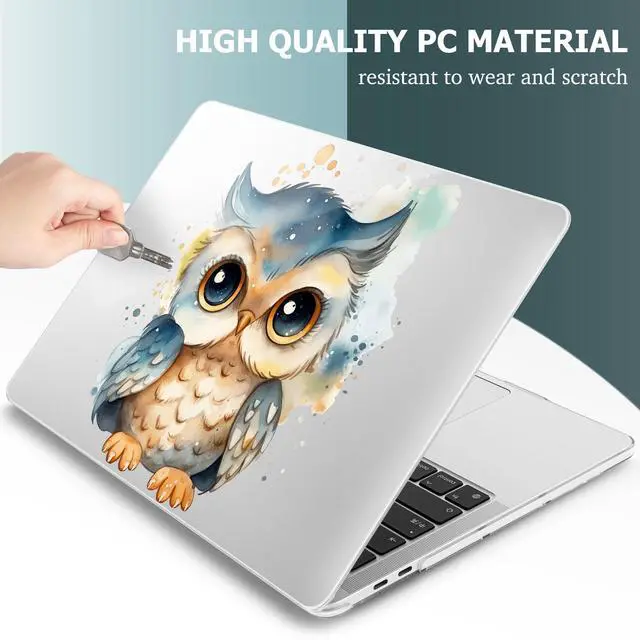 Alt view image 5 of 5 - Lepeoac for MacBook Pro 16 inch Case 2019 2020 Release Model A2141, Plastic Hard Shell Cover with Keyboard Cover for MacBook Pro 16 inch with Touch Bar & Touch ID - Cute owl