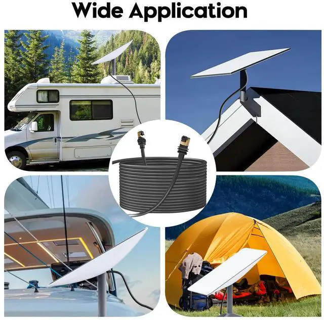 Alt view image 5 of 5 - letoom Compatible Starlink Gen 3 Cable Starlink V3 Cable Rectangular Satellite Replacement Waterproof Starlink Cables Extension Cord (49.2FT/15M)