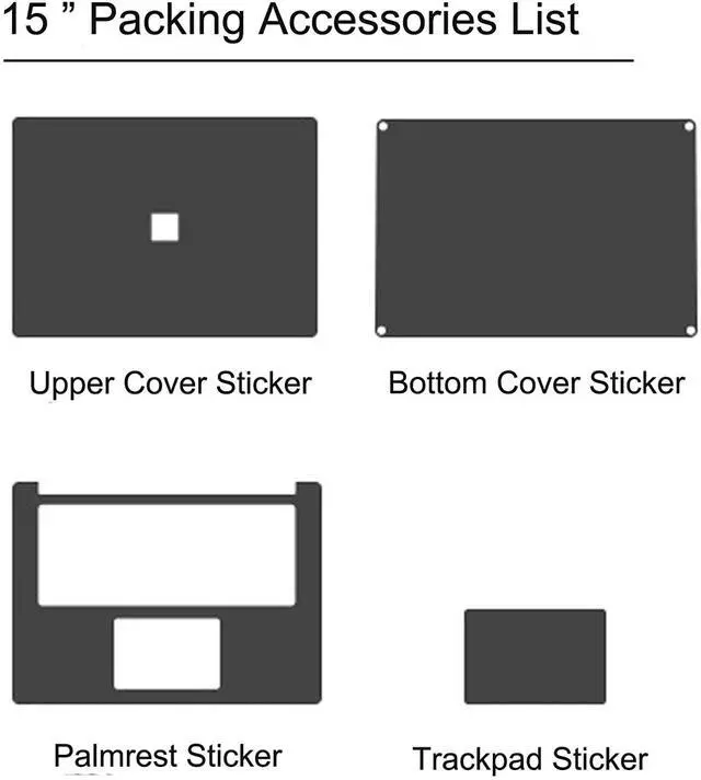 Alt view image 4 of 5 - XSKN Pure Color Full Body Bubble Free Computer Vinyl Decal Sticker Cover Protective Skin for Microsoft Surface Laptop 1 2 3 4 5 Model Computer (Surface Laptop 4&5 15 inch,Black)
