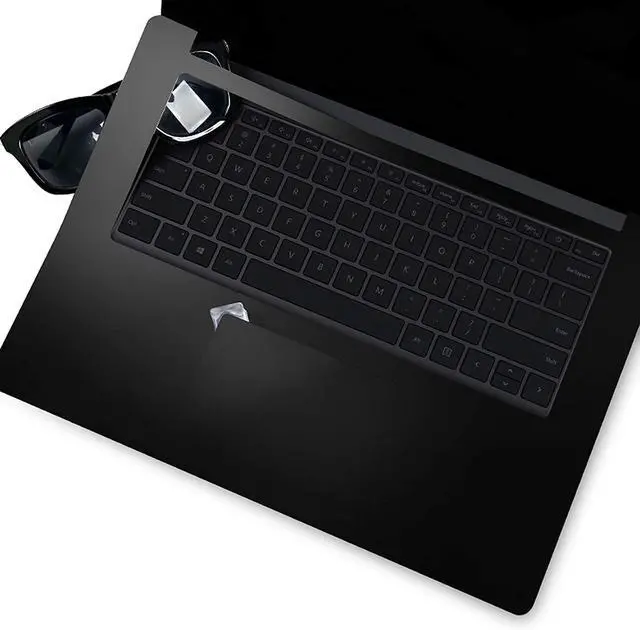 Alt view image 3 of 5 - XSKN Pure Color Full Body Bubble Free Computer Vinyl Decal Sticker Cover Protective Skin for Microsoft Surface Laptop 1 2 3 4 5 Model Computer (Surface Laptop 4&5 15 inch,Black)