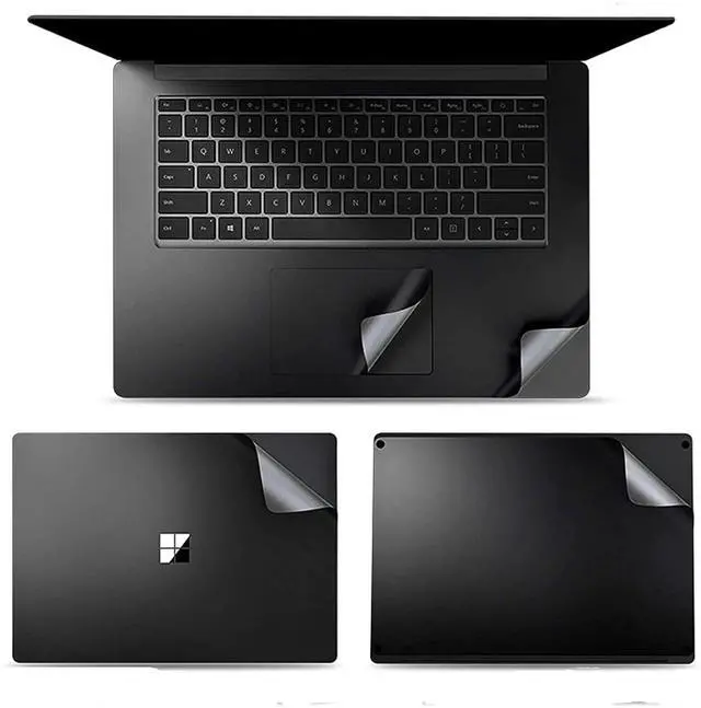 Alt view image 5 of 5 - XSKN Pure Color Full Body Bubble Free Computer Vinyl Decal Sticker Cover Protective Skin for Microsoft Surface Laptop 1 2 3 4 5 Model Computer (Surface Laptop 4&5 15 inch,Black)