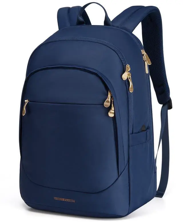 Main image of LIGHT FLIGHT Travel Laptop Backpack Women, 15.6 Inch Laptop Backpack with USB Charging Hole, Water Resistant College Bookbag, Large Capacity Black Computer Backpacks for Work, Blue
