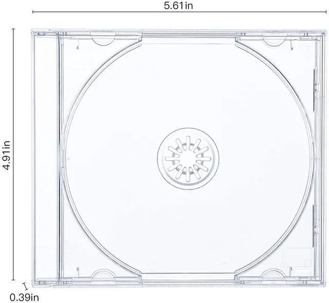 Alt view image 2 of 5 - Maxtek 10.4 mm Standard Single Clear CD Jewel Case with Assembled Clear Tray, 50 Pack