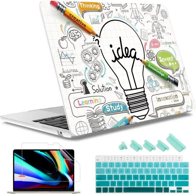 Main image of May Chen for M4 MacBook Air 13.6 Inch Case 2025 2024 2023 2022 Release Models: A3240 A3113 M3 A2681 M2, Plastic Hard Shell Case for MacBook Air 13.6" with Retina Display Fits Touch ID, Creative lamp