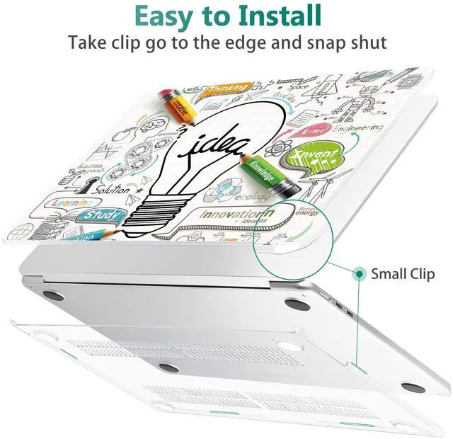 Alt view image 5 of 5 - May Chen for M4 MacBook Air 13.6 Inch Case 2025 2024 2023 2022 Release Models: A3240 A3113 M3 A2681 M2, Plastic Hard Shell Case for MacBook Air 13.6" with Retina Display Fits Touch ID, Creative lamp