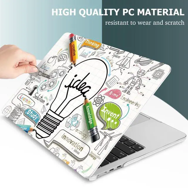 Alt view image 4 of 5 - May Chen for M4 MacBook Air 13.6 Inch Case 2025 2024 2023 2022 Release Models: A3240 A3113 M3 A2681 M2, Plastic Hard Shell Case for MacBook Air 13.6" with Retina Display Fits Touch ID, Creative lamp