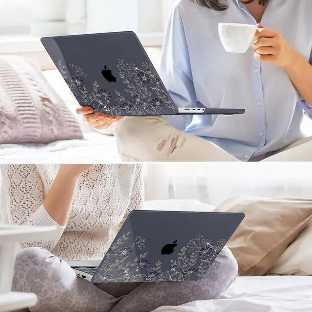 Alt view image 5 of 5 - May Chen Case for M4 MacBook Pro 16 inch A3403 Max A3186, M3 A2991 M2 A2780 M1 A2485 Pro Max 2024 2023 2022 2021 Release, Plastic Hard Shell Case with Screen Pretector&Keyboard Cover, Floral Art
