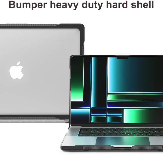 Alt view image 5 of 5 - May Chen Case for M4 MacBook Pro 14 inch 2021-2024 Release, Models M4 A3112 A3401 Max A3185, M3 A2918 A2992, M2 A2779 M1 A2442, Heavy Duty Protective Hard Shell Case & Fold Kickstand, Clear