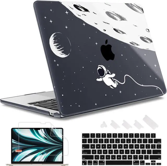 Main image of May Chen for MacBook Air 13.6 Inch Case 2025 2024 2023 2022 Release Models: A3240 M4 A3113 M3 A2681 M2, Plastic Hard Shell Case for MacBook Air 13.6" with Retina Display Fits Touch ID,Astronaut Flight