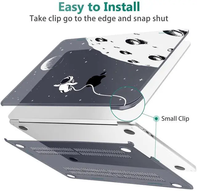 Alt view image 5 of 5 - May Chen for MacBook Air 13.6 Inch Case 2025 2024 2023 2022 Release Models: A3240 M4 A3113 M3 A2681 M2, Plastic Hard Shell Case for MacBook Air 13.6" with Retina Display Fits Touch ID,Astronaut Flight
