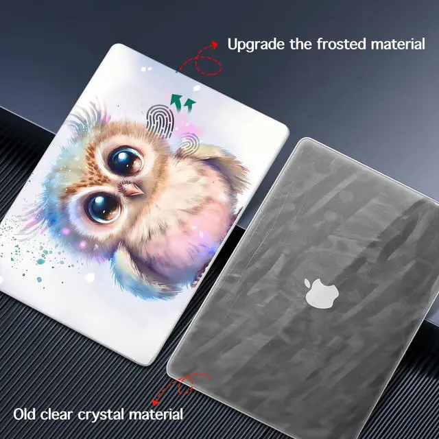 Alt view image 5 of 5 - May Chen Case for M4 MacBook Pro 16 inch, Surface Hard Shell Cover with Screen Protector & Keyboard Cover, Baby Owl