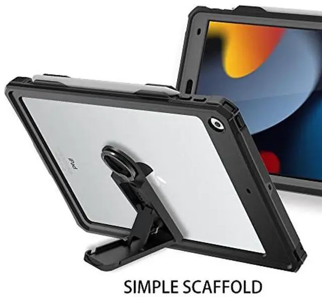Alt view image 5 of 5 - MRUOZRUI 10.2 Waterproof Case Compatible with iPad 9th 8th 7th Generation 2021/2020/2019, Built-in Screen Protector with Strap Stand Pencil Holder, Full Body Heavy Duty Protective Shockproof