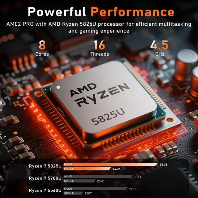 Alt view image 3 of 5 - 2025 Gaming Laptop 16 Inch Laptop Computer with AMD Ryzen 7 5825U Processor, 32GB DDR4, 1T SSD, FHD Display 1920*1080P, Windows 11 PRO, WiFi 6, Backlit Keyboard HDMI, for Student, Office, Business