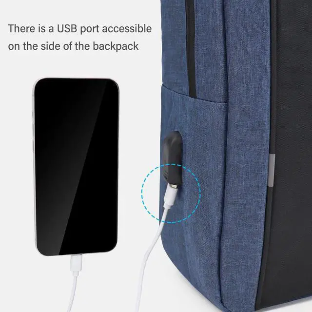 Alt view image 5 of 5 - MultiValue Backpack,Waterproof Laptop Rucksack Large Capacity Three-Piece Daypack for Men Women Travelling Working (Grey)