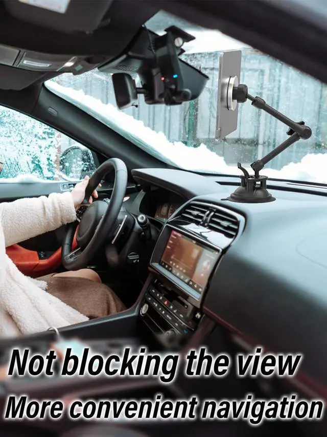 Alt view image 3 of 3 - NATDETC Car Dashboard Windshield Tablet Holder with Flexible Long Metal Arm, Extra Large Suction Cup Tablet Holder, for iPad Pro Air Mini, Galaxy Tab, iPhone Devices