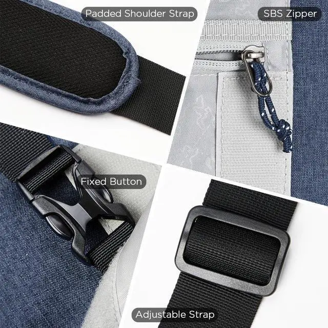 Alt view image 3 of 5 - OIWAS Messenger Bag for Men, 15.6 Inch Laptop Crossbody Bags Women Casual Satchel Shoulder Bag College Travel Office Briefcase