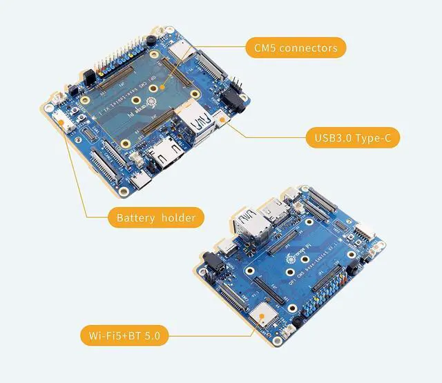 Alt view image 3 of 5 - Orange Pi CM5 Tablet Baseboard with M.2 M-Key Slot, Supports WiFi 5.0 and Bluetooth 5.0, Compatible with Orange Pi CM5 Core Board