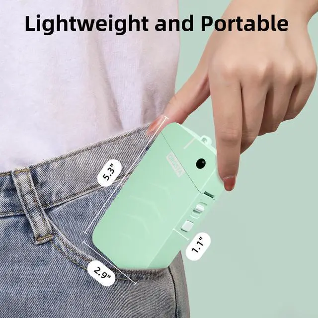 Alt view image 4 of 5 - ORGSTA S001 Label Maker Machine with Tape, Portable Bluetooth Label Maker for Home and Office Organization, Thermal Label Printer Mini Label Maker with 3 Roll Label Tapes - Green/Purple/Blue