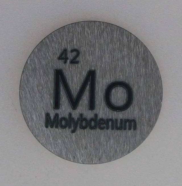 Alt view image 2 of 5 - Molybdenum (Mo) 24.26mm Metal Disc with Acrylic Case for Collection or Experiments