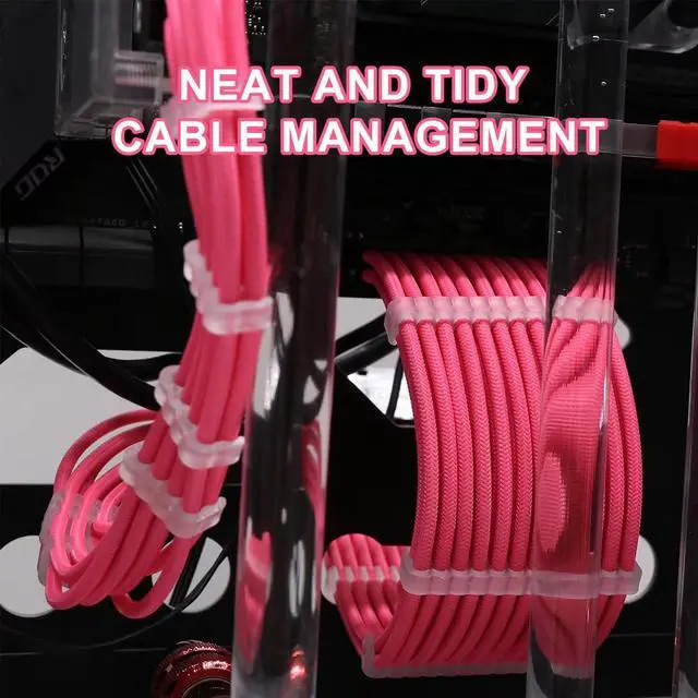 Alt view image 5 of 5 - VovoZanium PSU Cable Extension kit - Sleeved 18AWG 30cm ATX 24pin,CPU4+4p,PCI-E 6+2p,PCI-E 6p-Pink- Compatible with RM, EVGA,Corsair,HX Series Power Supplies