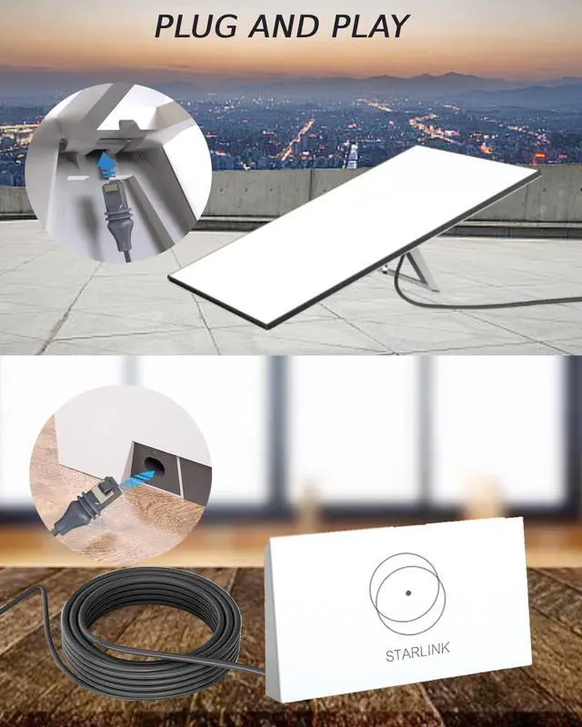 Alt view image 4 of 5 - Rixunovex Starlink Cable Gen 3 30FT/9.5M | Starlink Mini Cable | Starlink Standard V3 Kit | Starlink Ethernet Cable | Compatible with Rectangular Satellite and Accessories | Waterproof Outdoor Grey