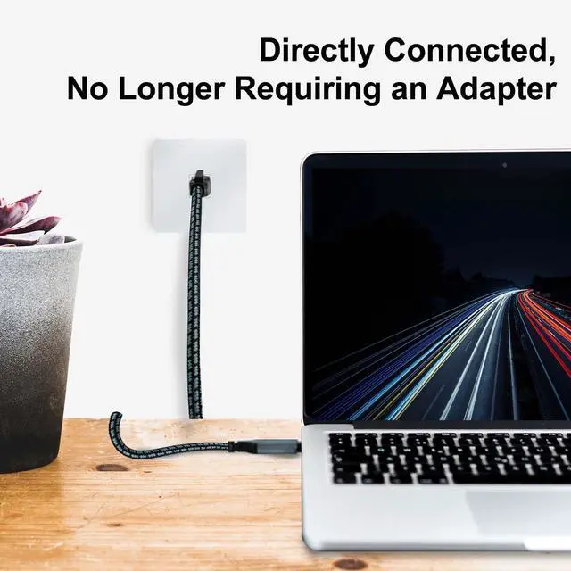 Alt view image 3 of 5 - SGANGCAR USB C to Ethernet Cable,20 Feet Type C to Gigabit Ethernet Cable,USB C to RJ45 Cable Compatible Thunderbolt 3/4,Directly Connected to Smartphone, Laptop, PC, Switch, Router, Modem