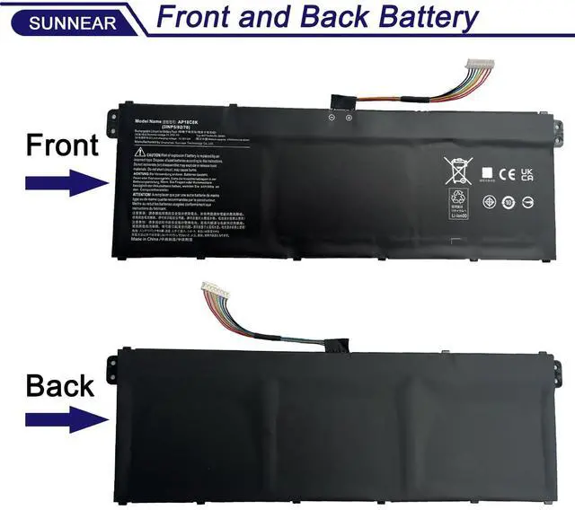 Alt view image 2 of 5 - SUNNEAR AP18C8K 50.29Wh Battery Replacement for Aspire 5 A514-52 Chromebook 314 C933 Swift 3 SF314-42 SF314-57 SF314-58 Series Laptop 11.25V 4471mAh SB10K97587
