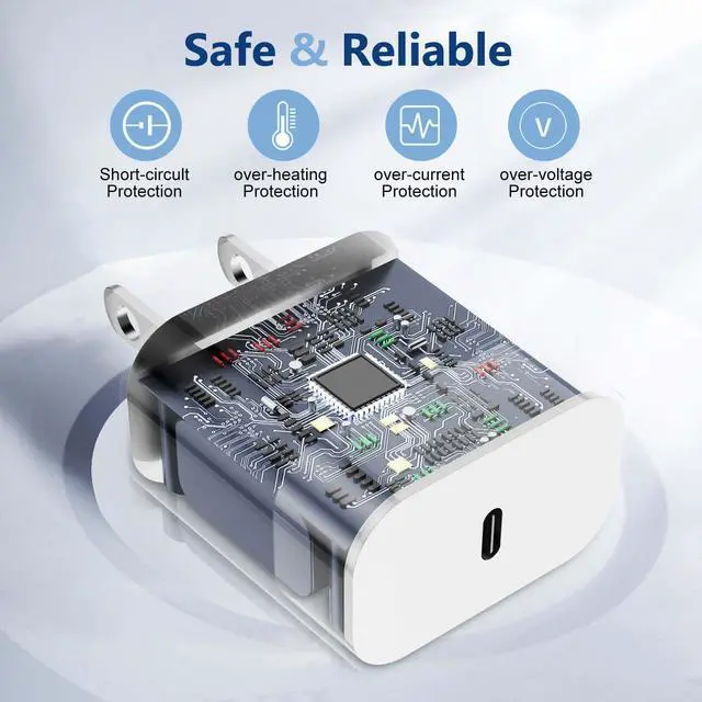 Alt view image 4 of 5 - iPhone 16 15 Charger Fast Charging,2Pack 10FT Extra Long USB C to C Fast Charging Cord Woven Cable 20W USB C Charger Block for iPhone 16 Pro Max/16 Plus/iPhone 15/15 Pro Max/iPad Pro/Air/Mini/AirPods