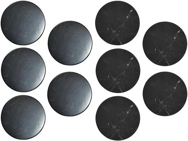 Main image of Shungite World 10 pcs Shungite Stickers Set Round 30 mm Polished and Unpolished (5 of Each) for Cell Phone Case Tablet Laptop Computer - Energy Shungite Stones Protection Plate with Carbon Fullerenes