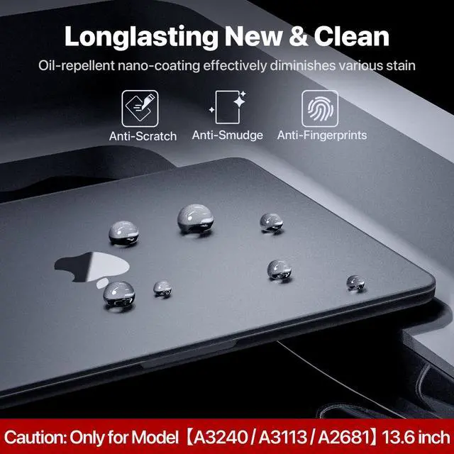 Alt view image 3 of 5 - Soonjet Compatible for MacBook Air 13.6 inch Case M4 M3 M2 2025 2024-2022 Release Model A3240 A3113 A2681, Sturdy Protective Hard Shell Case Cover for MacBook Air M2 13 inch