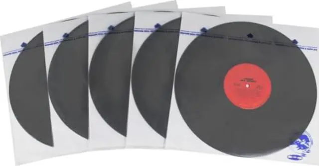Alt view image 4 of 5 - (100) 12" Record Inner Sleeves - 3-Layers of Archival Quality, Anti-Static HDPE with Rice Paper Enclosed Insert for Extra Rigidity #12IM