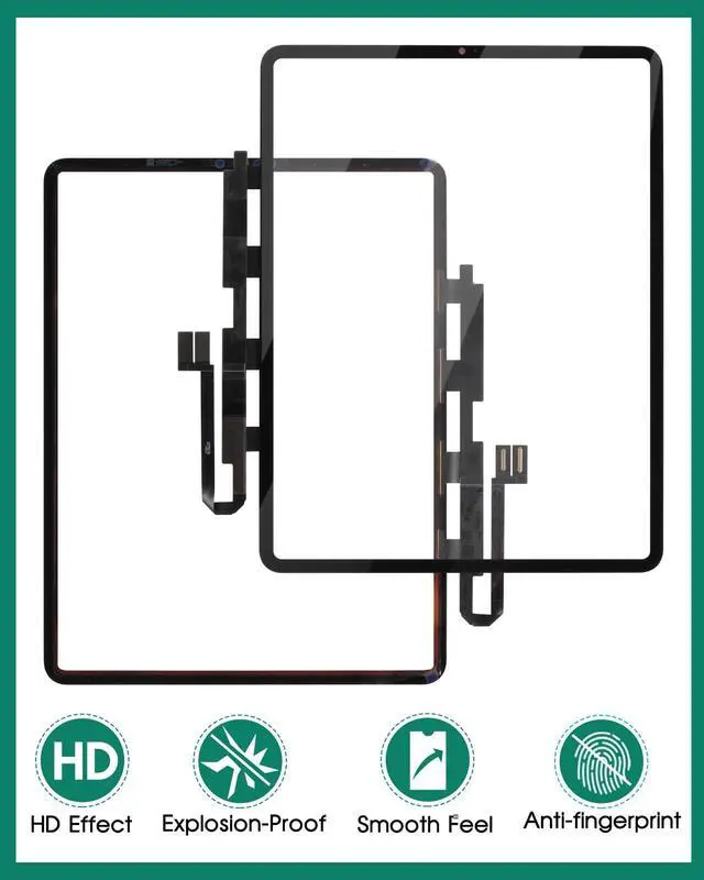 Alt view image 4 of 5 - for iPad Pro 12.9 5rd 2021 Screen Replacement for iPad Pro 12.9 6th LCD Screen 2022 A2436 A2437 A2764 Display Digitizer Repair Kit Black (Without LCD)