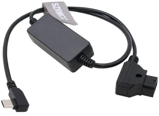 Alt view image 2 of 5 - SZRMCC Mobile Phone Pad Tablet Mac-Book Device USB C Type-C to D-tap PD Quick Charging Power Cable for V Mount Gold-Mount Battery PowerTap (Right Angle USB C)