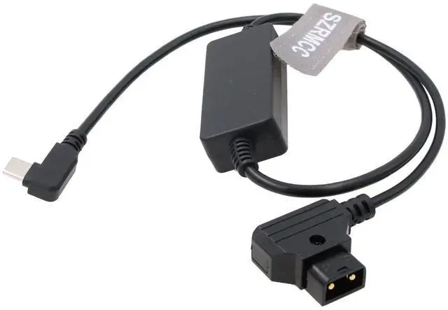 Alt view image 3 of 5 - SZRMCC Mobile Phone Pad Tablet Mac-Book Device USB C Type-C to D-tap PD Quick Charging Power Cable for V Mount Gold-Mount Battery PowerTap (Right Angle USB C)